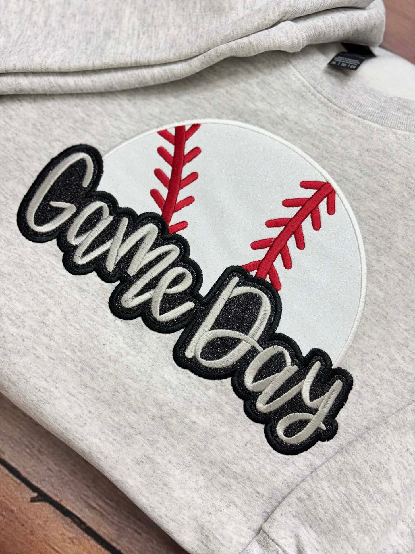 Game Day Glitter Applique Embroidery