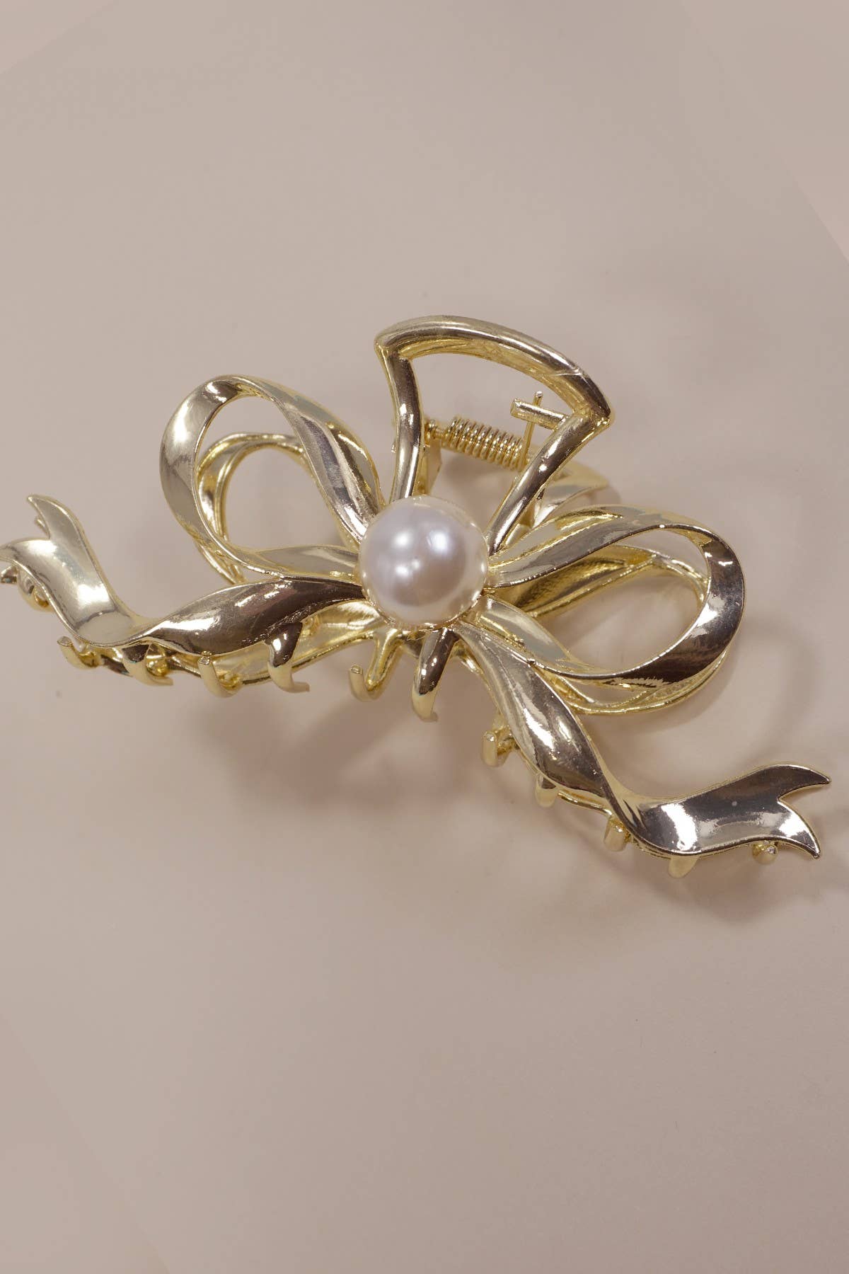 Pearl Bow Extra-Large Hair Claw Clip