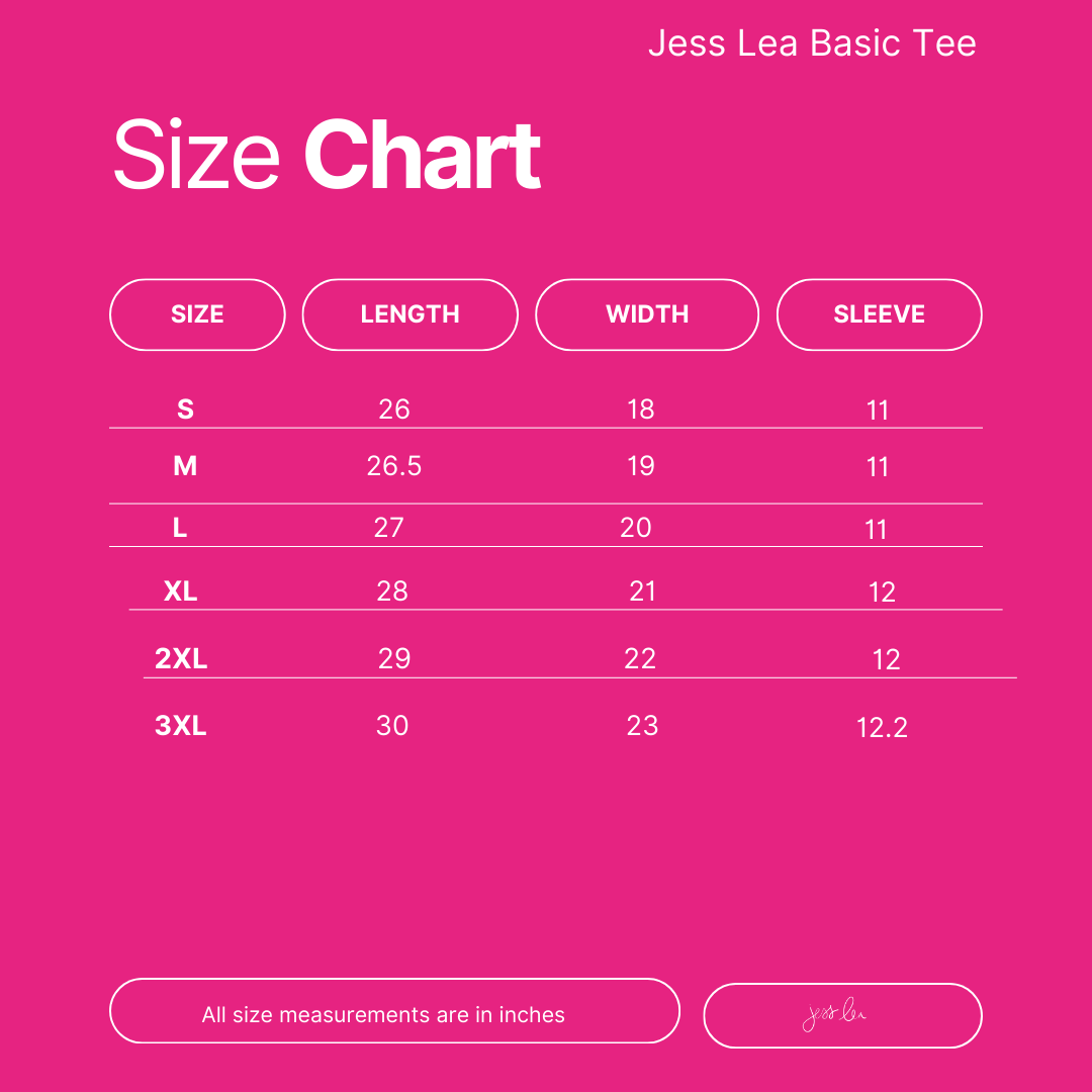 Jess Lea Basic Tee- Hot Pink