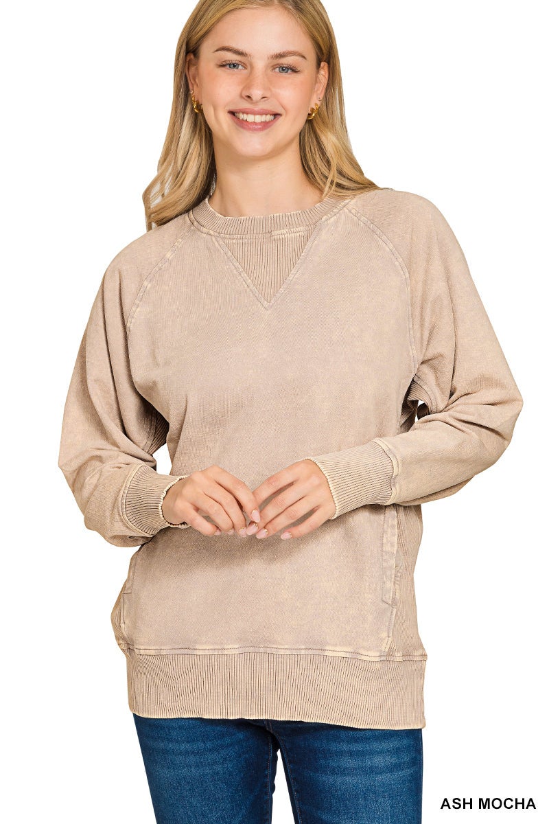 Cloud Fade Acid Wash Pullover