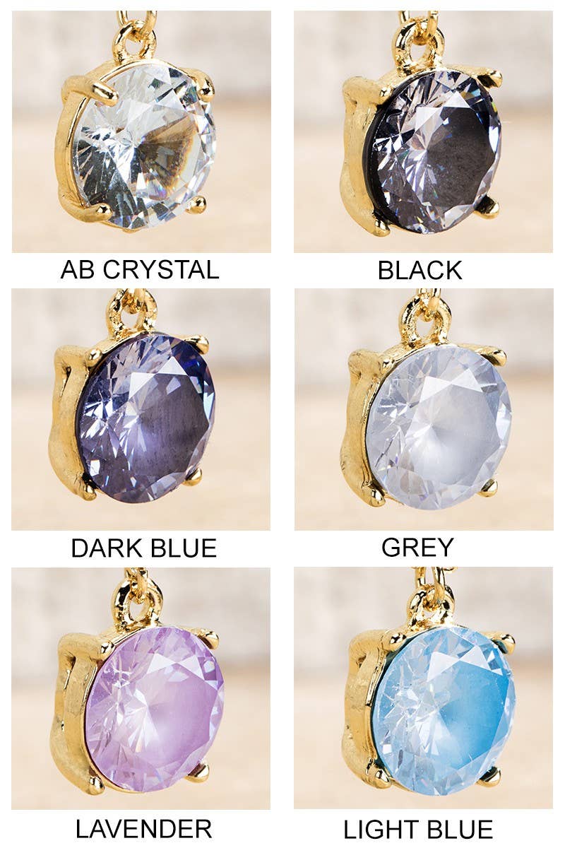 Cubic Zirconia Pendant Short Necklace