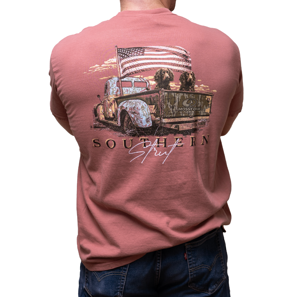 Mossy Oak Boykin Truck Nantucket Red Short-Sleeve T-Shirt: Nantucket Red