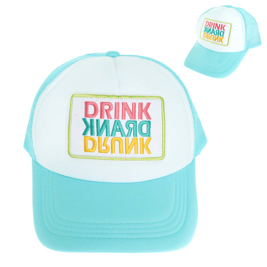 Drink Drank Drunk Mesh Backing Baseball Cap