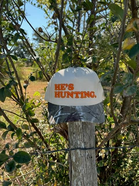 HE'S HUNTING CANVAS CAP