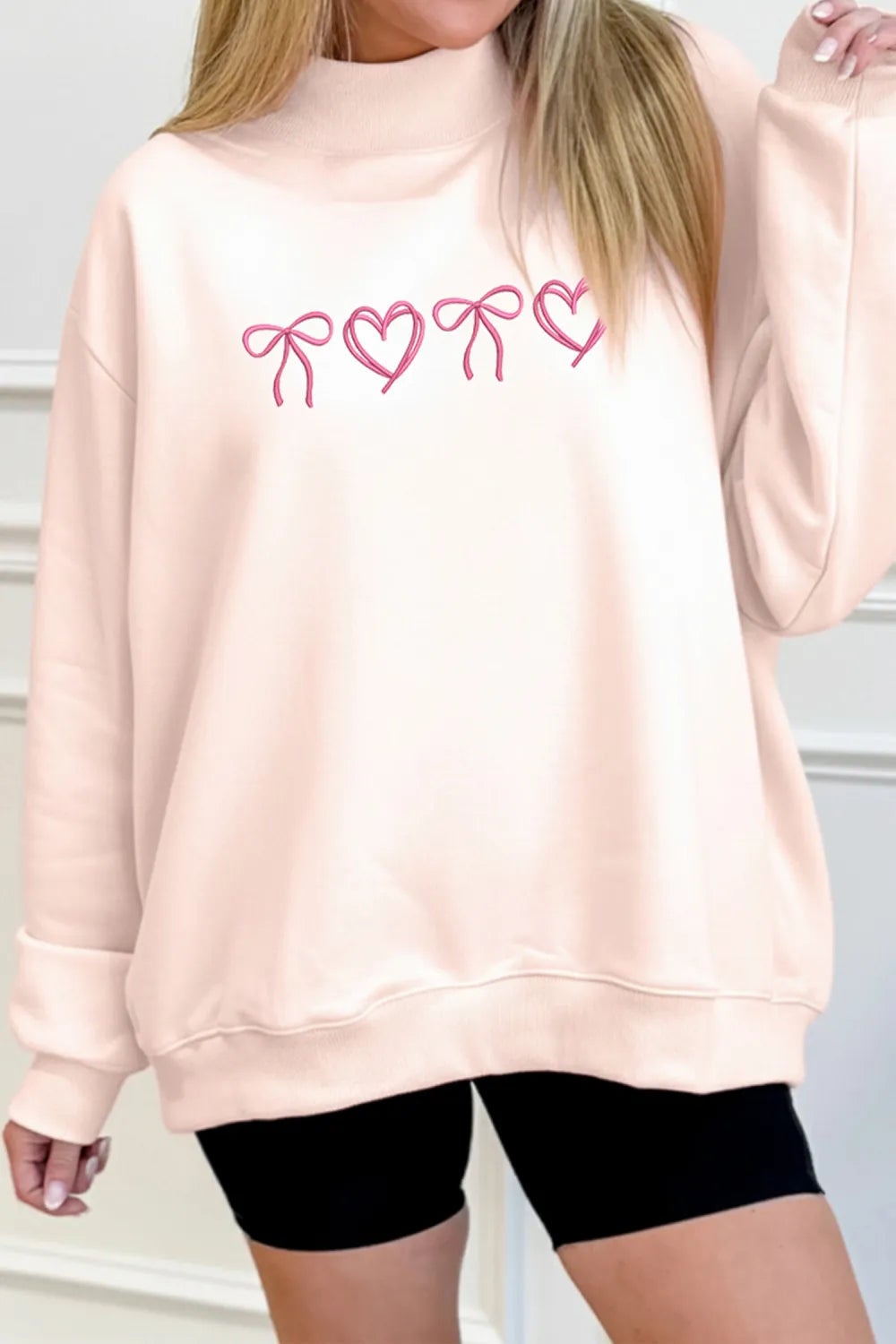 Sweetheart Bows Mockneck