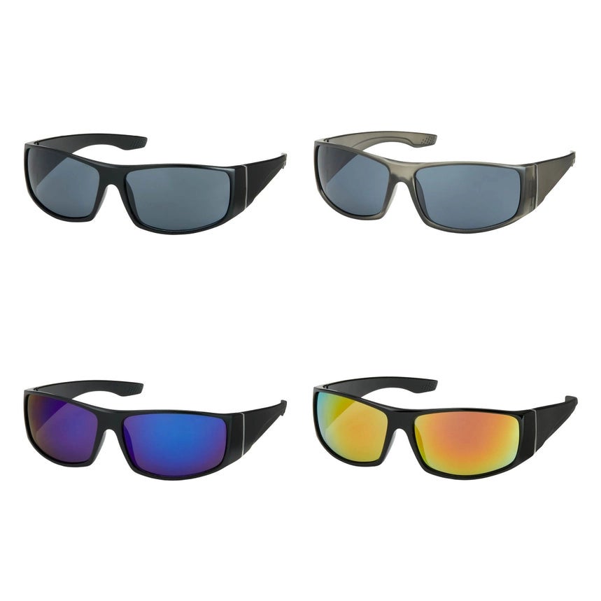 Shields-Wrap Lens Sunglasses