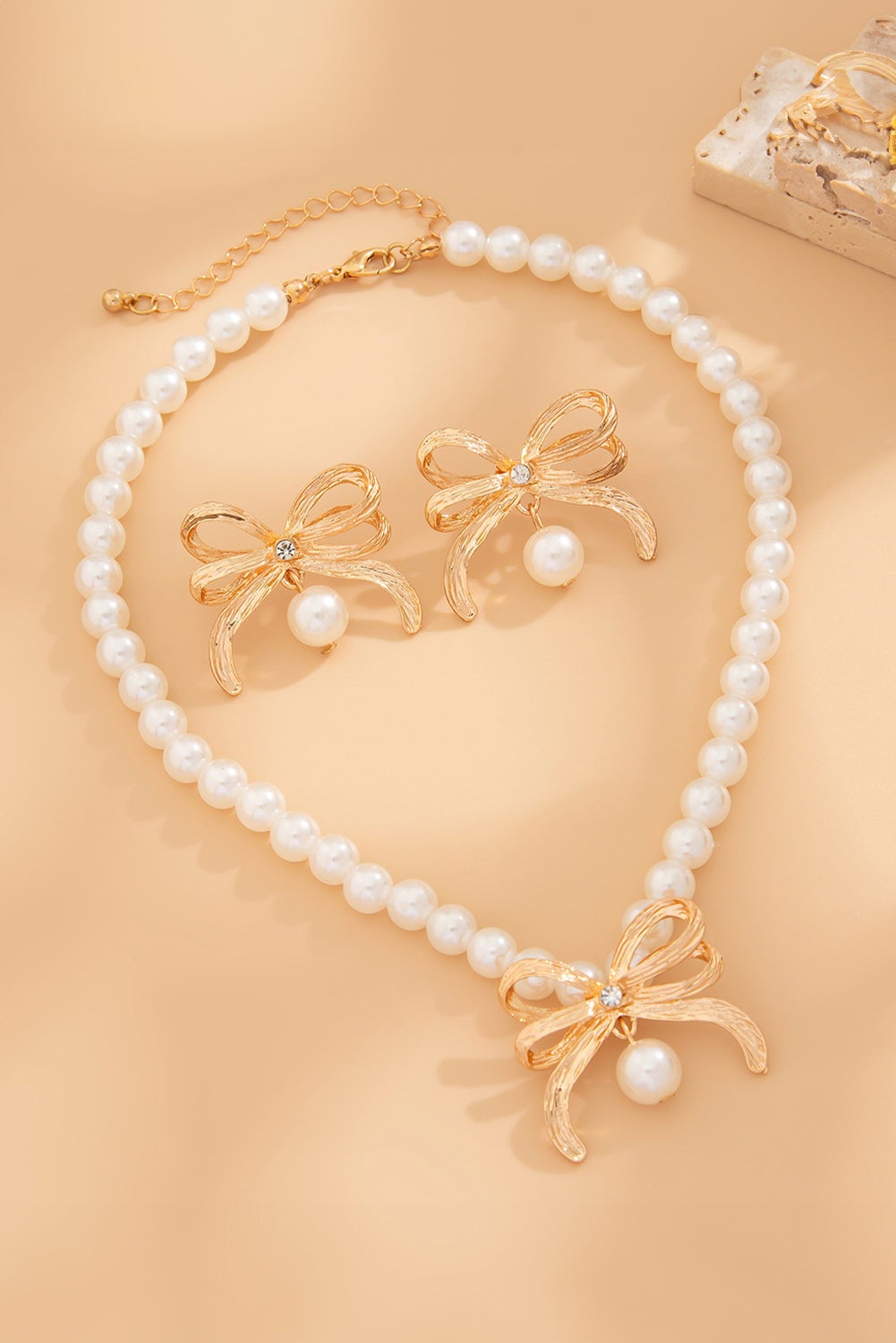 Golden Hour Charm Chain Necklace and Earrings