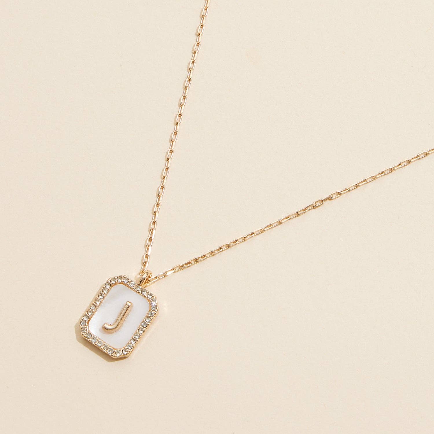 Initial Shell Charm Short Necklace
