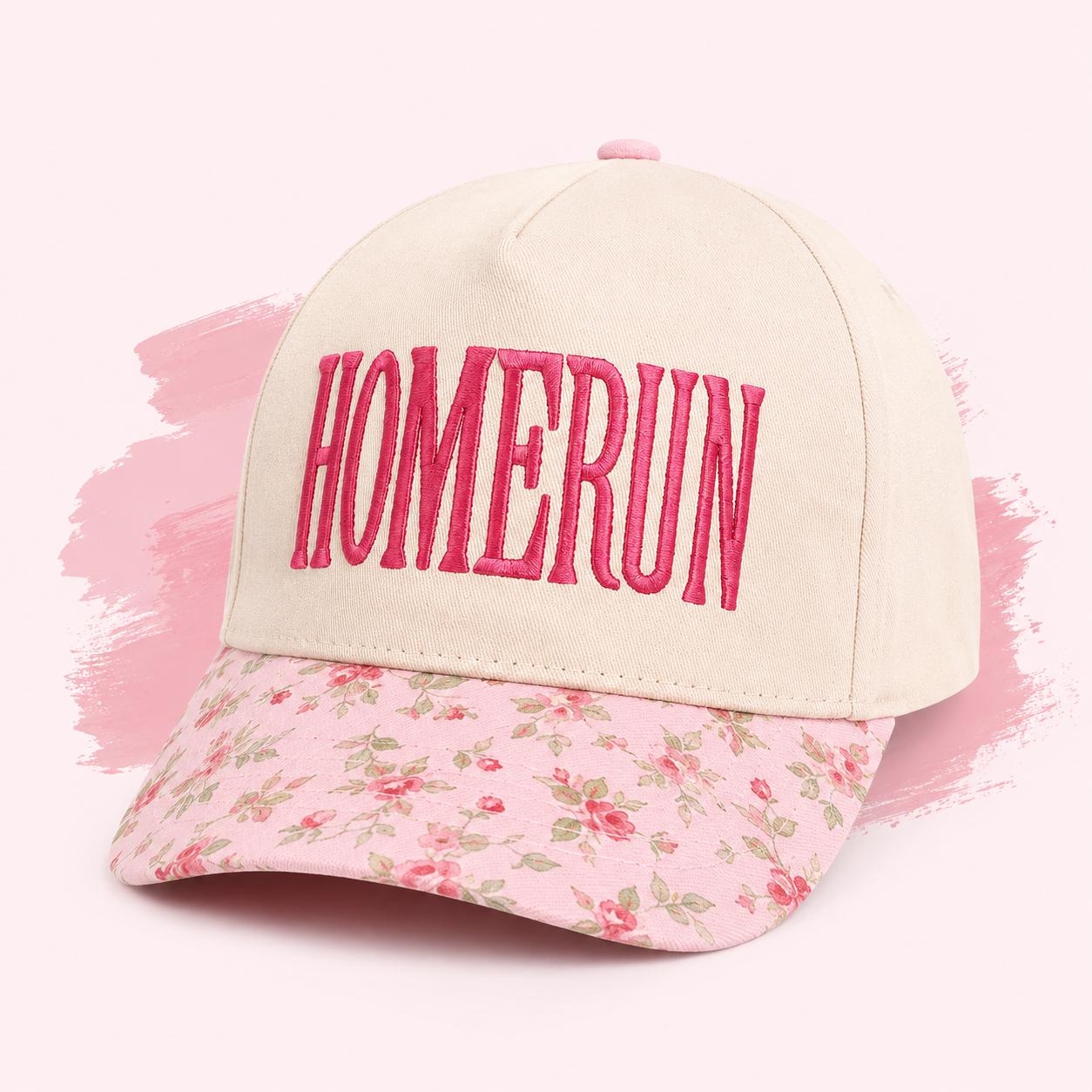 Pink Floral Homerun | Hat