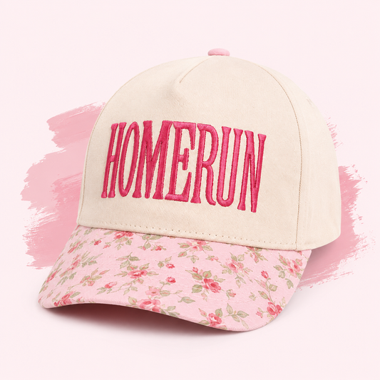 Pink Floral Homerun | Hat