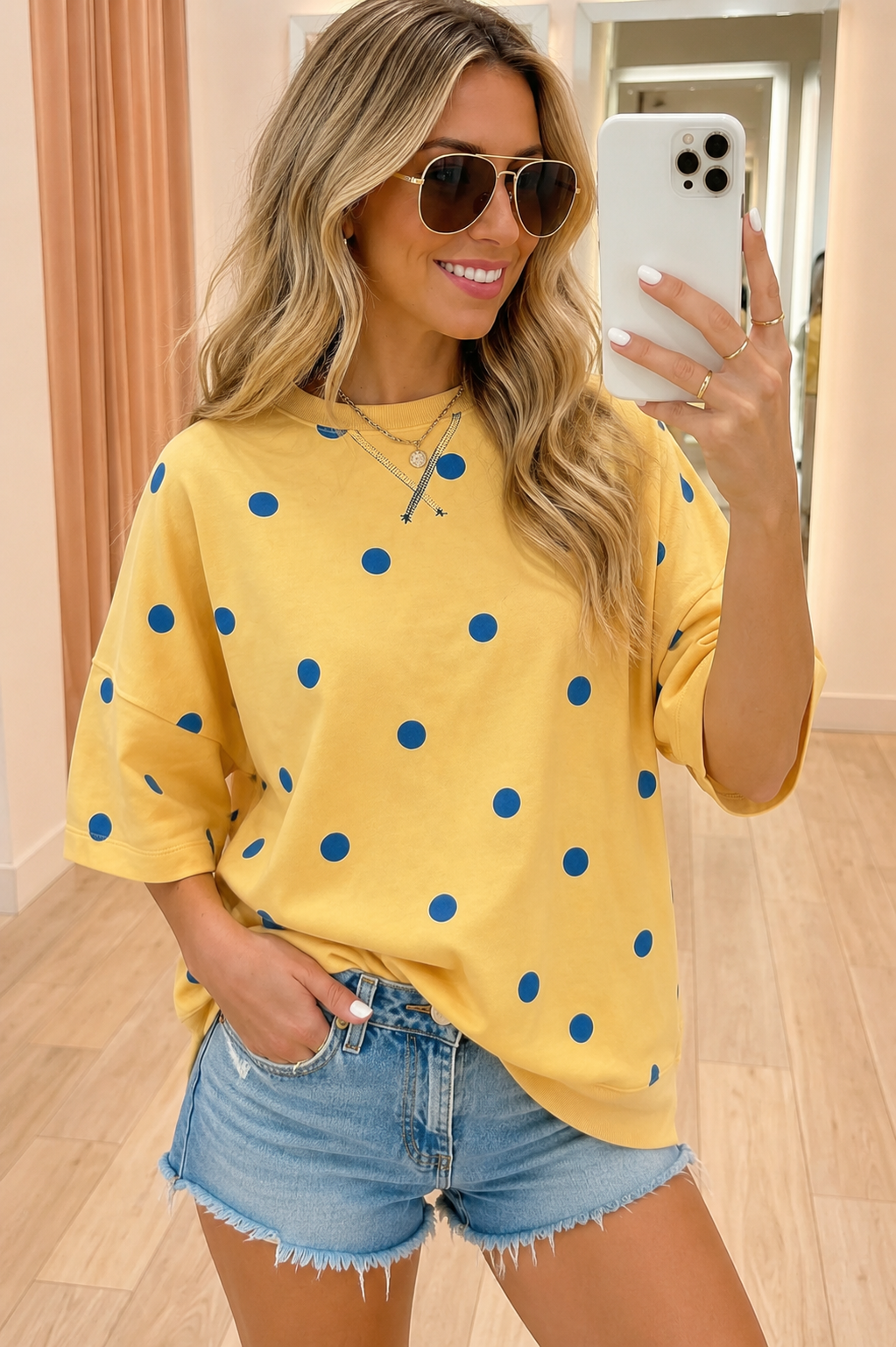 Sunshine & Dots Oversized Tee
