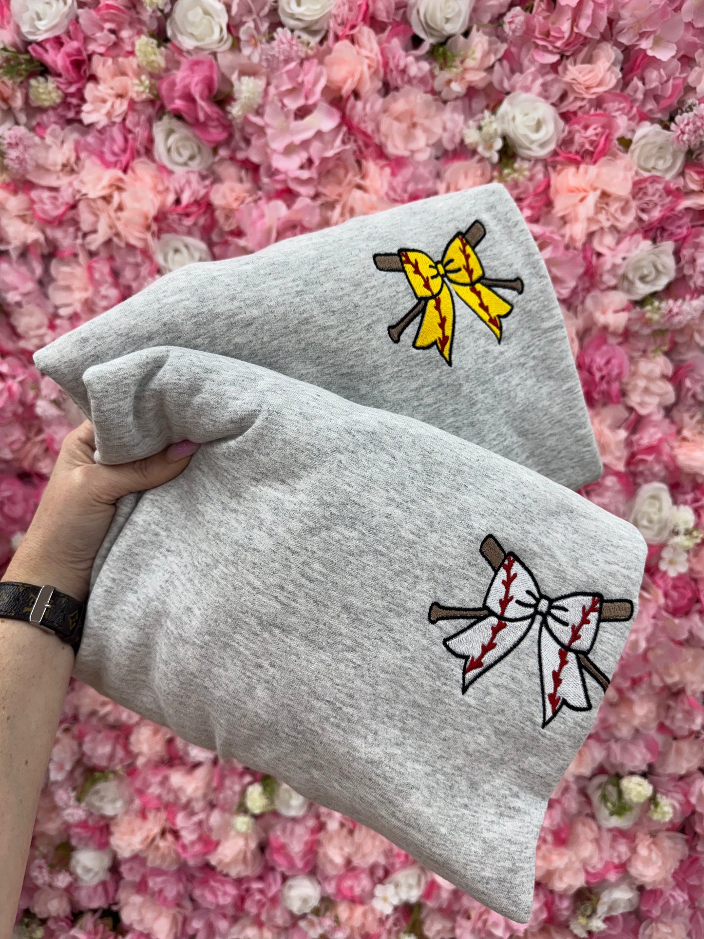 Coquette Bat & Ball Embroidered Pocket