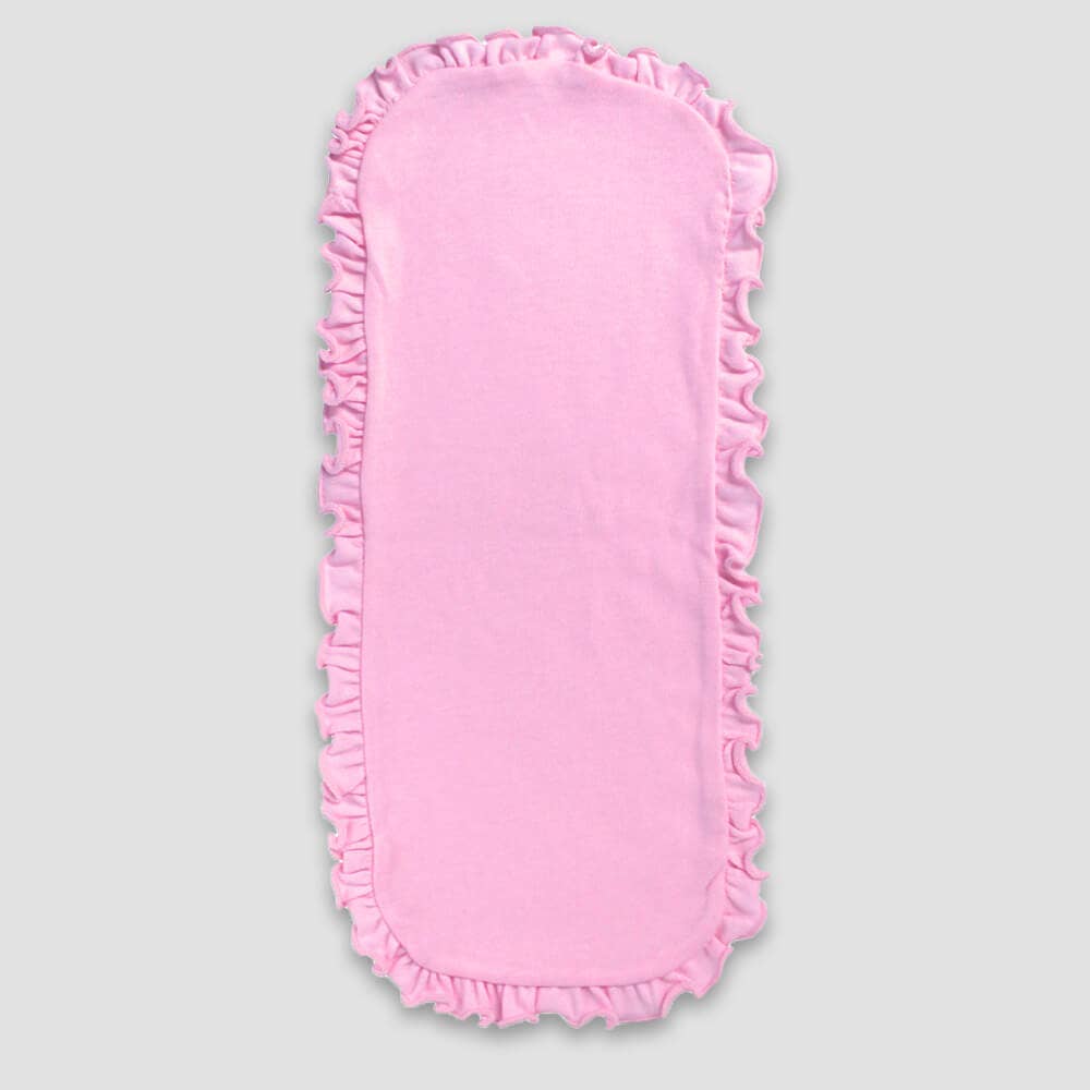 Baby Ruffle Trim Burp Cloth-Includes Basic Personlization!