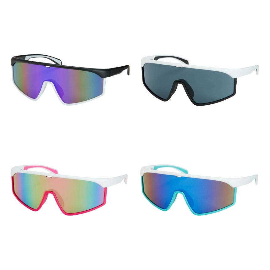 Shields-Wrap Mirror Lens Sunglasses