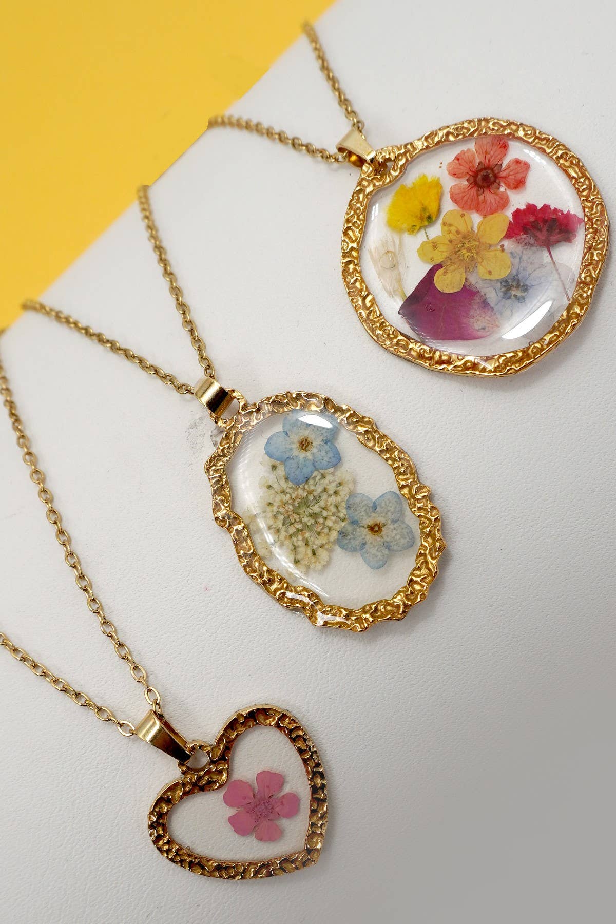 18K STAINLESS STEEL TARNISH FREE FLOWER NECKLACE