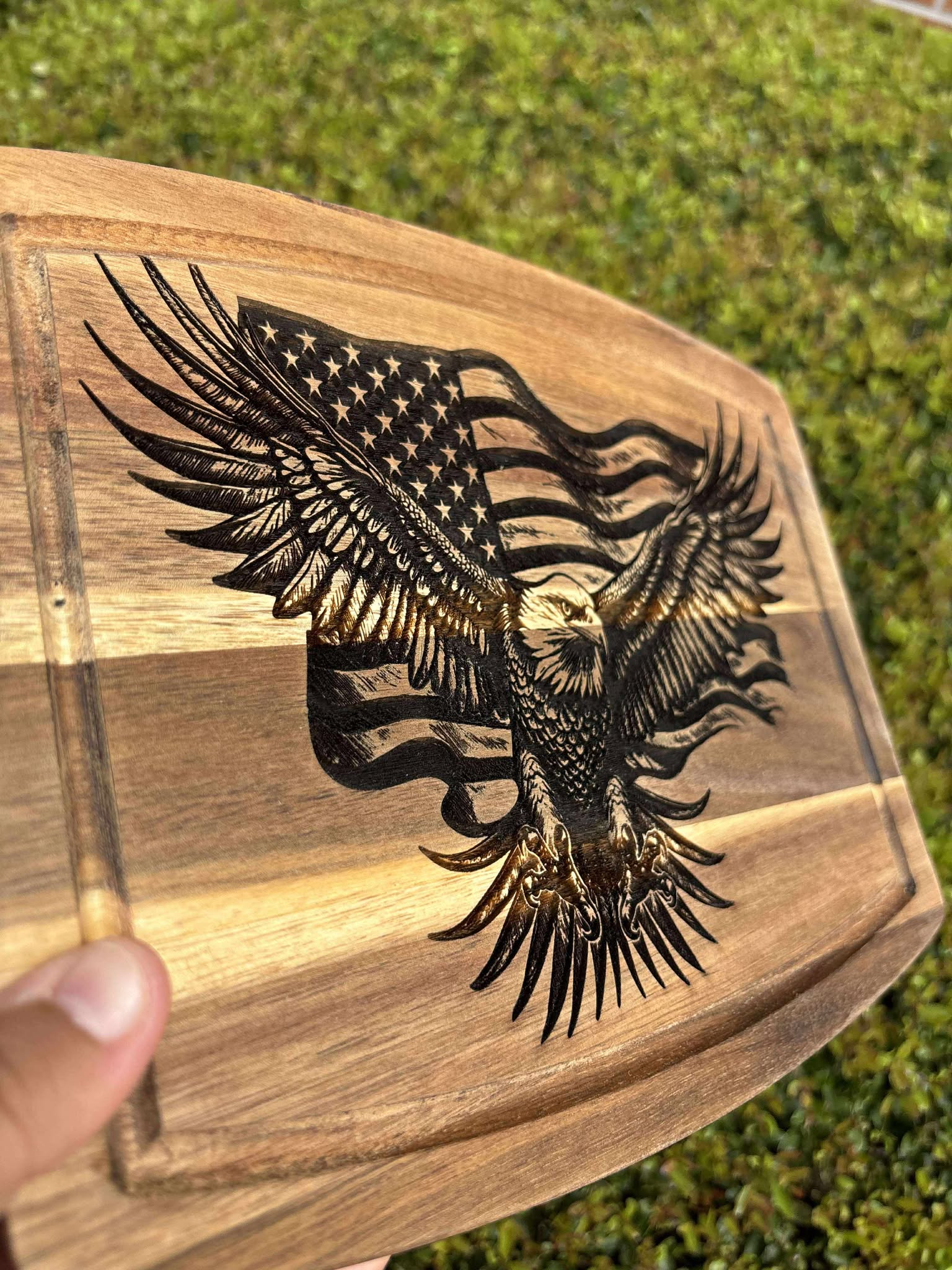 Engraved Eagle & Flag Board