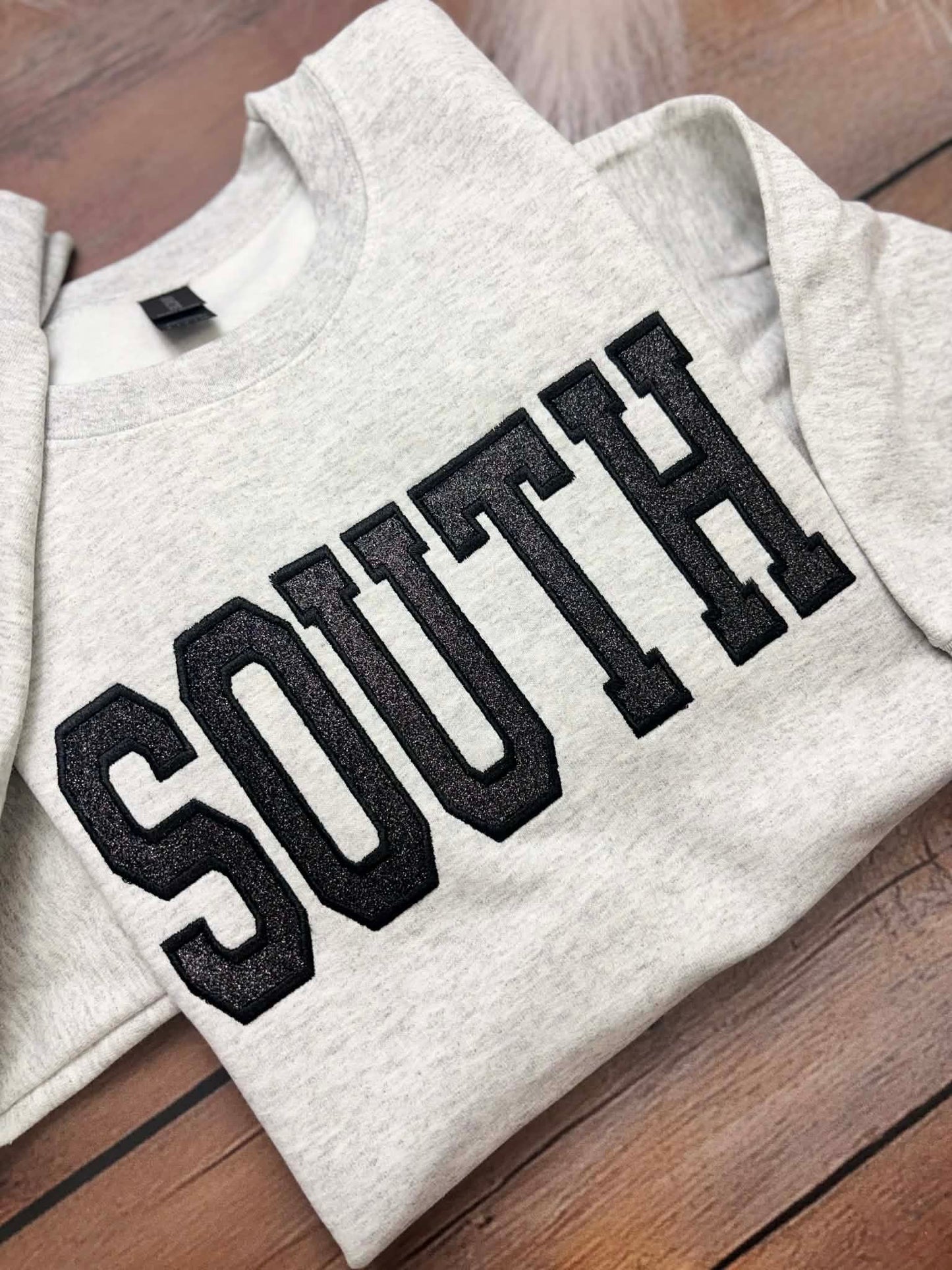 Custom Glitter Applique Varsity Letter Embroidery