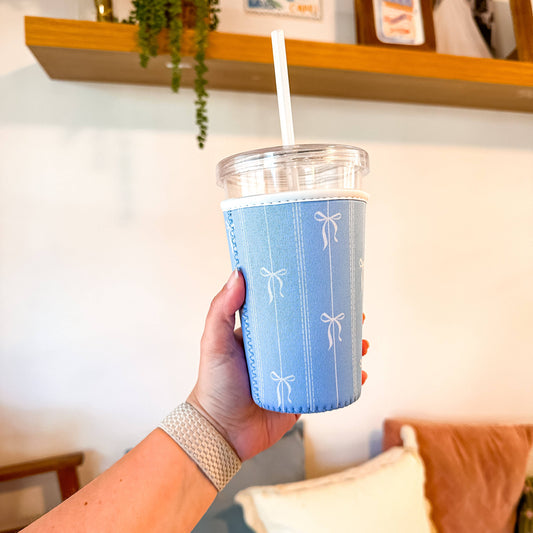 Grandmillenial Bows | Iced Coffee Sleeve  : Medium