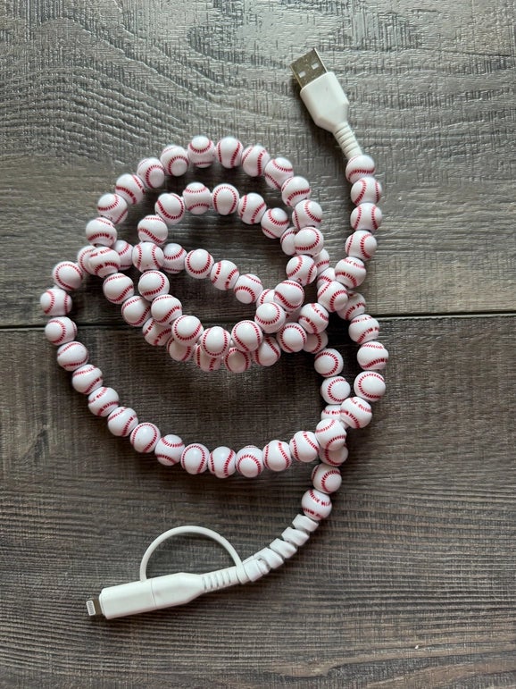 Beaded Phone Charger with Lightning & USB-C Cable