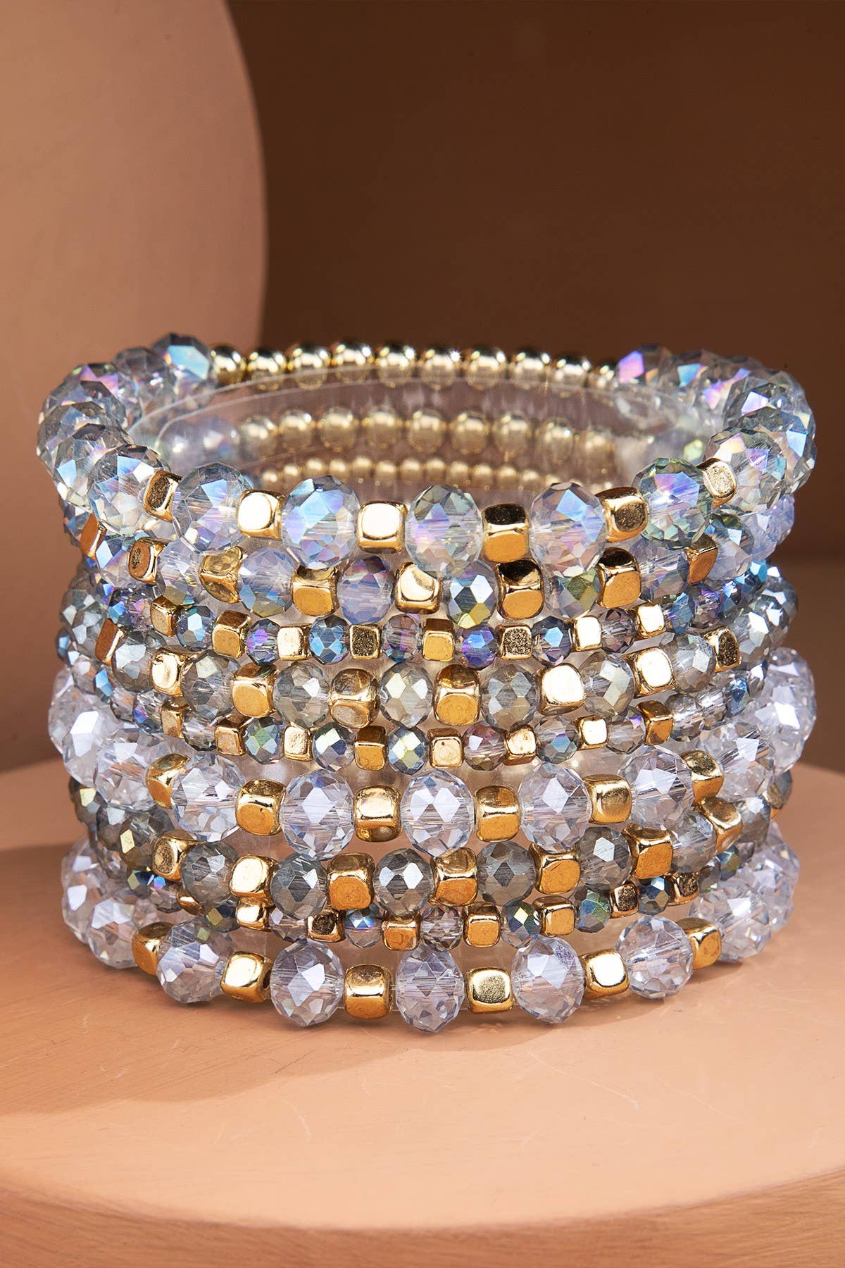 Colorful Stackable Beaded Stretch Bracelet
