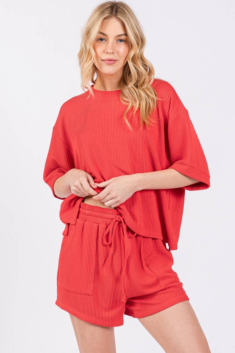 Ribbed Knit Lounge Set
