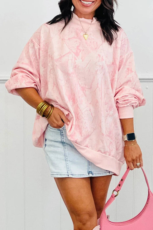 Khaki Camo Mock Neck Sweatshirt